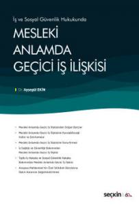 İş Ve Sosyal Güvenlik Hukukunda Mesleki Anlamda Geçici İş İlişkisi