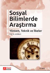 Sosyal Bilimlerde Araştırma Yöntem, Teknik Ve İlkeler