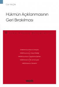 Hükmün Açıklanmasının Geri Bırakılması – Ceza Hukuku Monografileri –