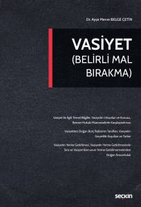 Vasiyet (Belirli Mal Bırakma)